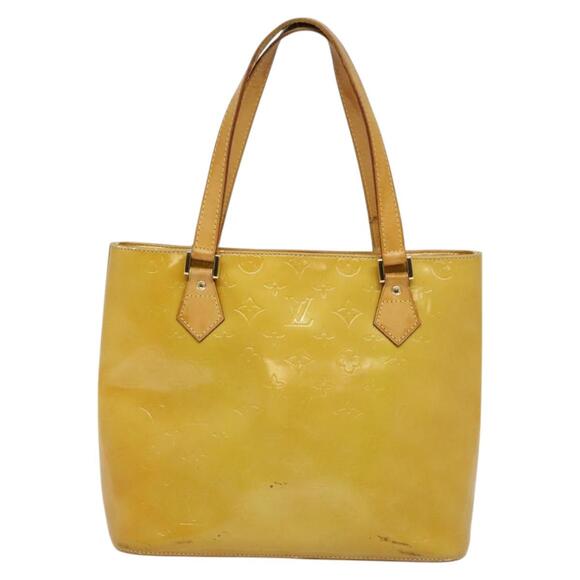 LOUIS VUITTON Monogram Vernis Houston Hand Bag Beige M91004 - Picture 3 of 13